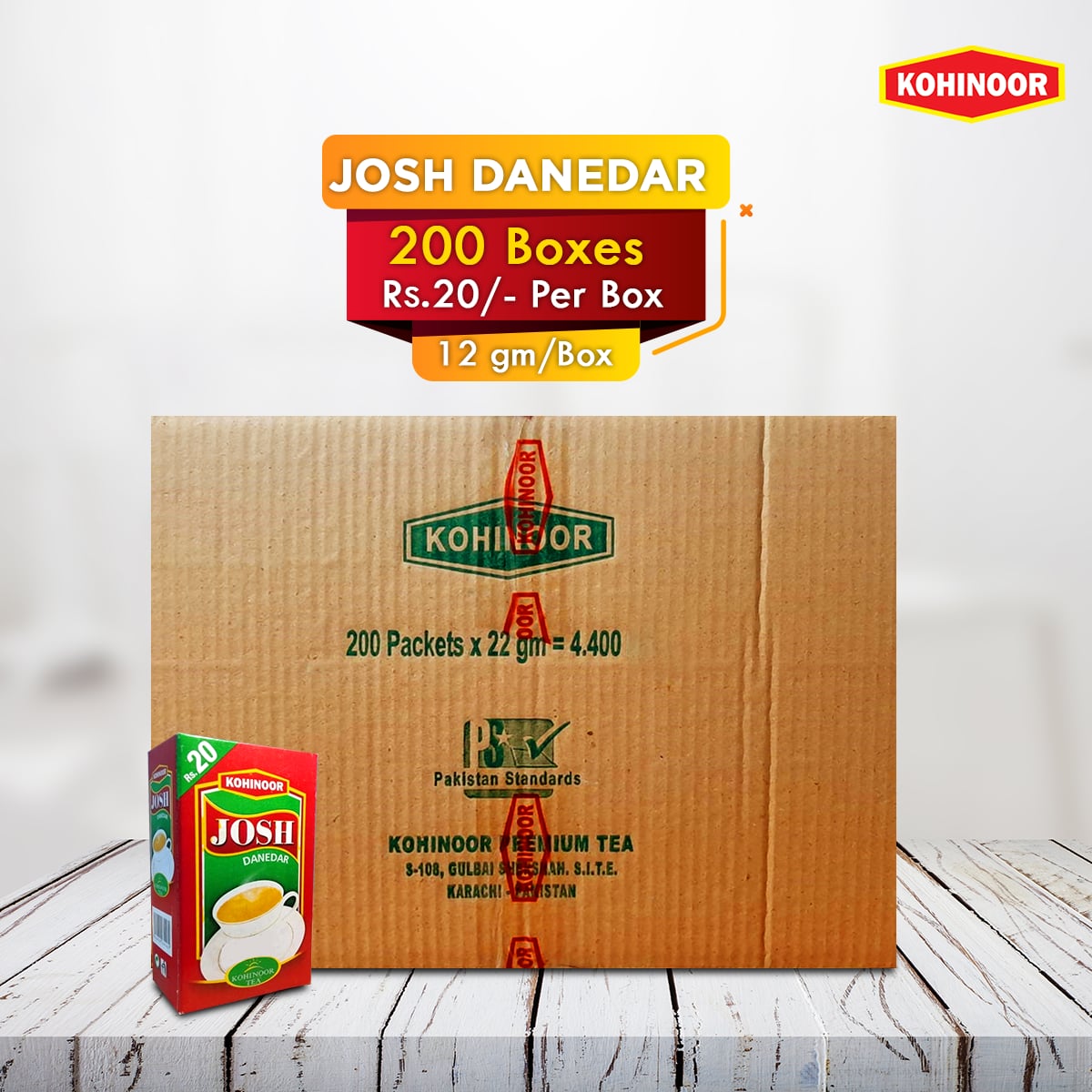 Josh Danedar Tea Bundle | 200 Boxes | 12 GM each