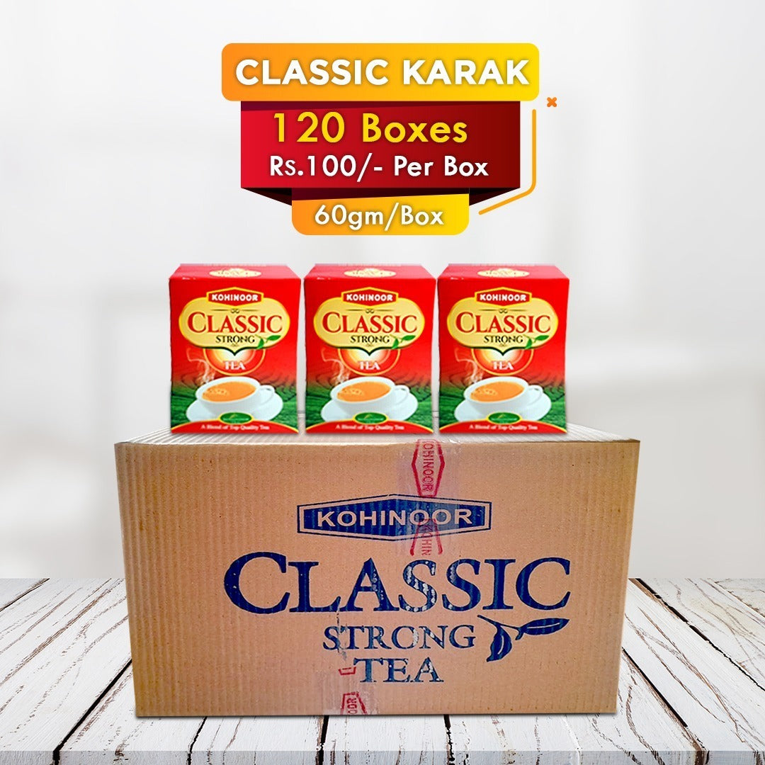 Classic Karak Tea Carton | 120 pieces | 60 GM Each