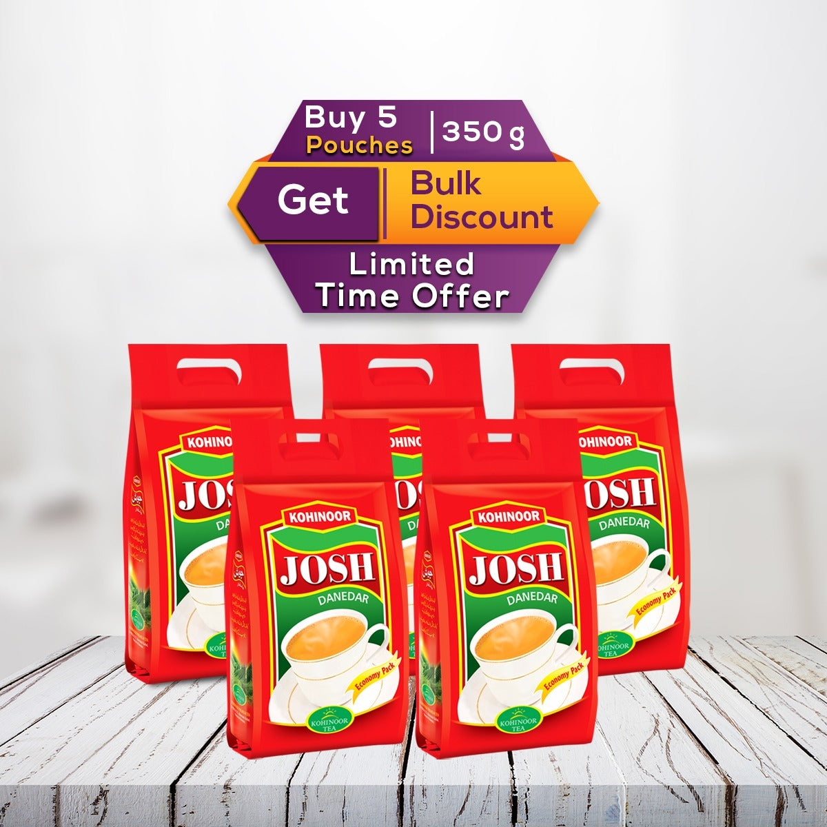 Josh Danedar Tea 350 Gm - (Pack of 5)