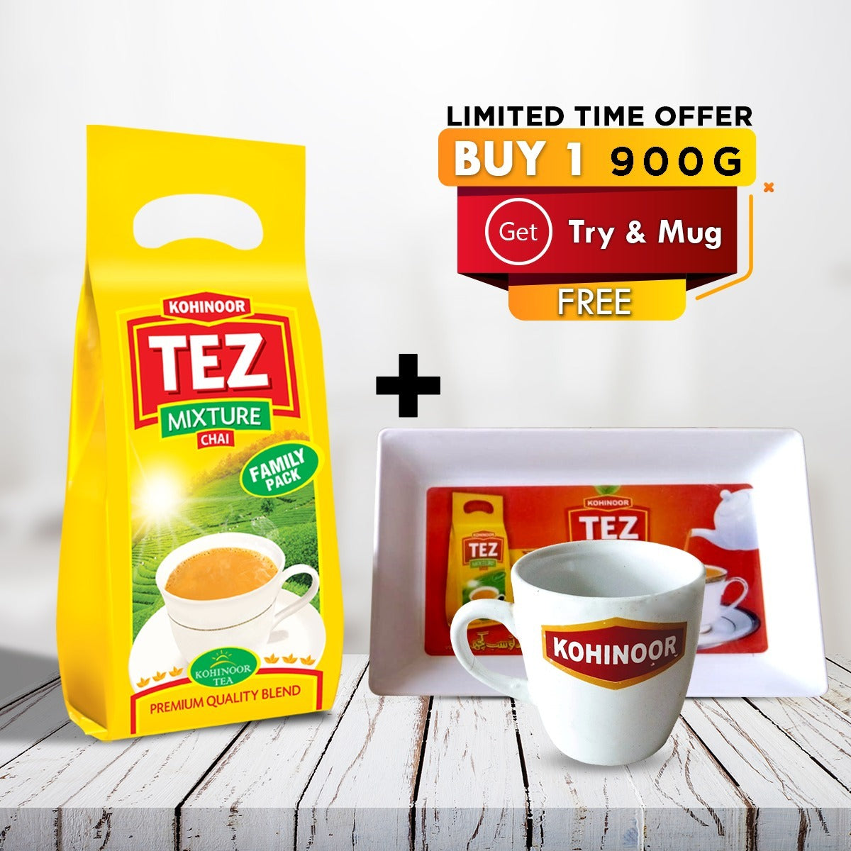 Tez Mixture Tea - 900 Gm + Free Tray + Free Mug