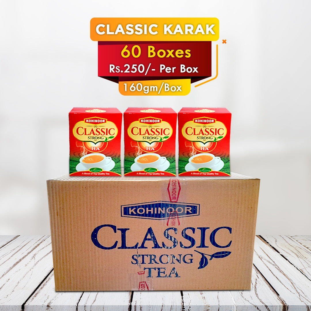 Classic Karak Tea Carton | 60 pieces | 160 GM Each