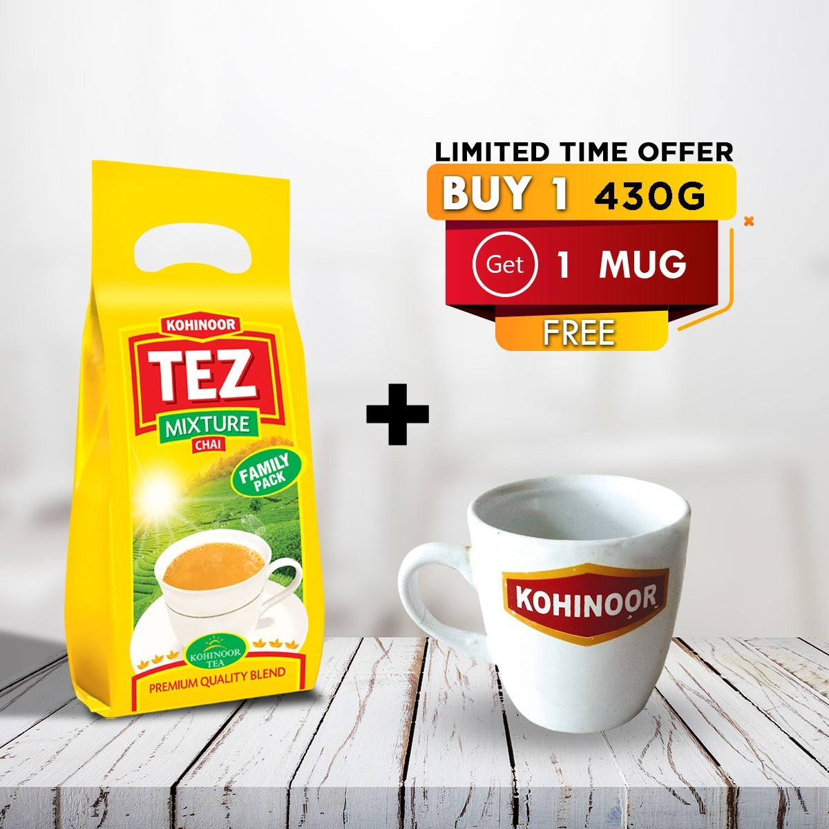 Tez Mixture Tea - 430 Gm + Free Mug