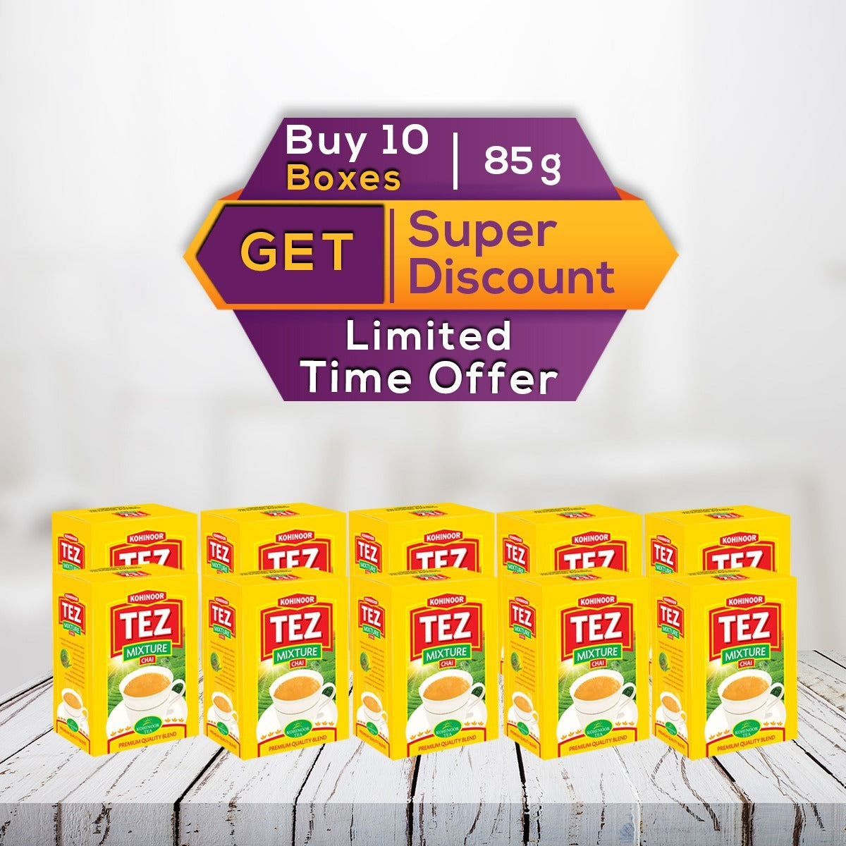 Tez Mixture Tea 85 Gm - (Pack of 10)