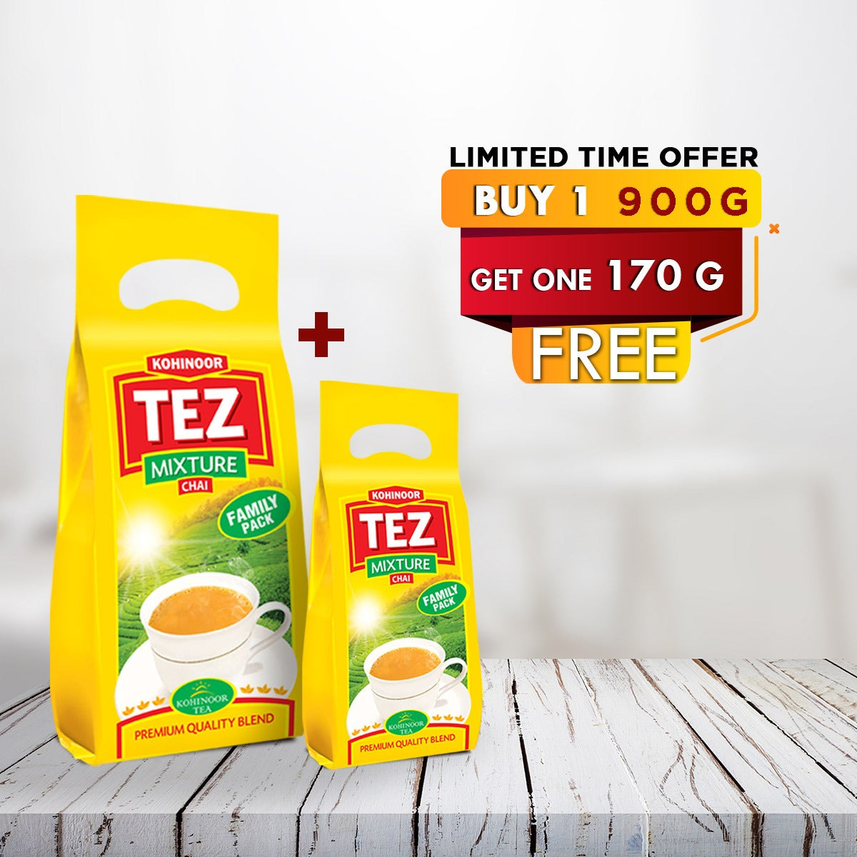 Tez Mixture Tea 900G + Tez Mixture Tea 170G free